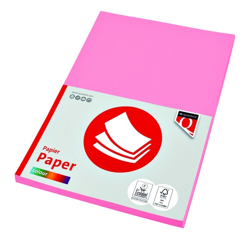 [129709] Kopieerpapier Quantore Colour A4 160gr roze 50 vel