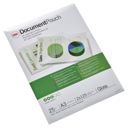 [536100] Lamineerhoes GBC A3 2x125micron document 25 stuks