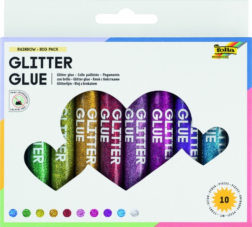 [580029] Glitterlijm Folia 9.5ml 10 kleuren