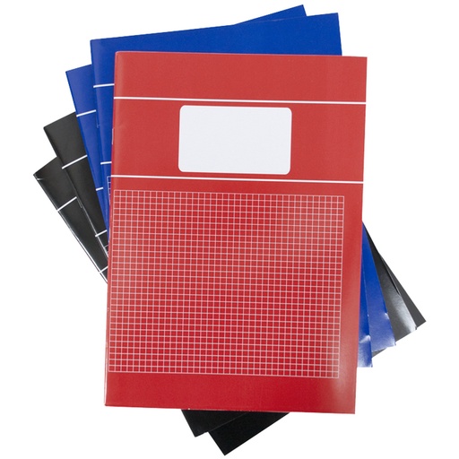 [010465] Schrift  SOHO Basic A4 ruit 5x5mm 80 pagina's 60gr assorti 5 stuks