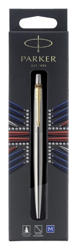 [600843] Balpen Parker Jotter stainless steel GT medium blister à 1 stuk